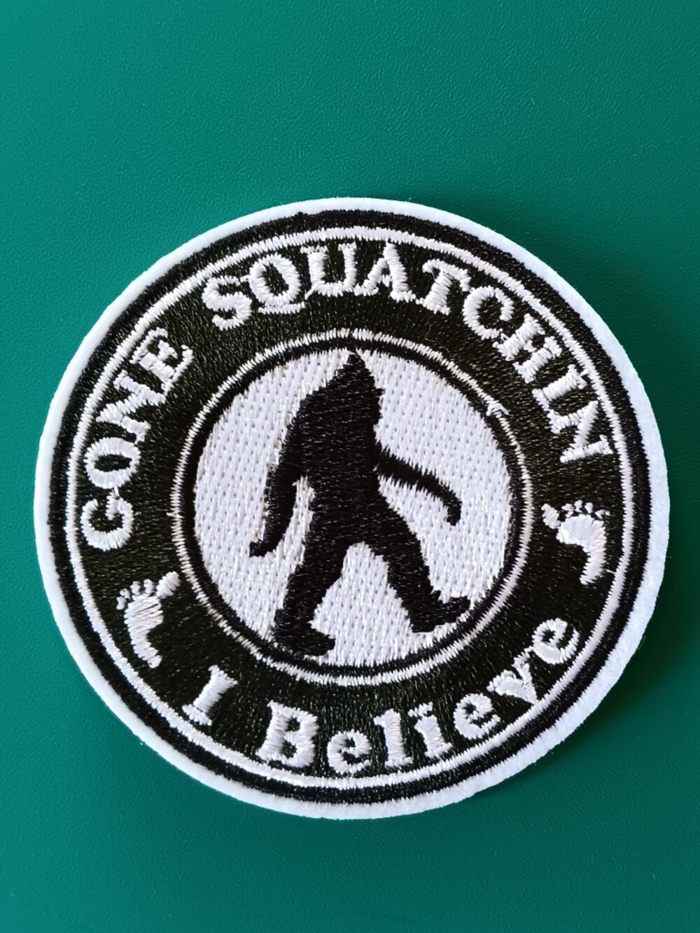 I Believe, Bigfoot Hunter Iron On Embroidered Patch, Cryptid Woods